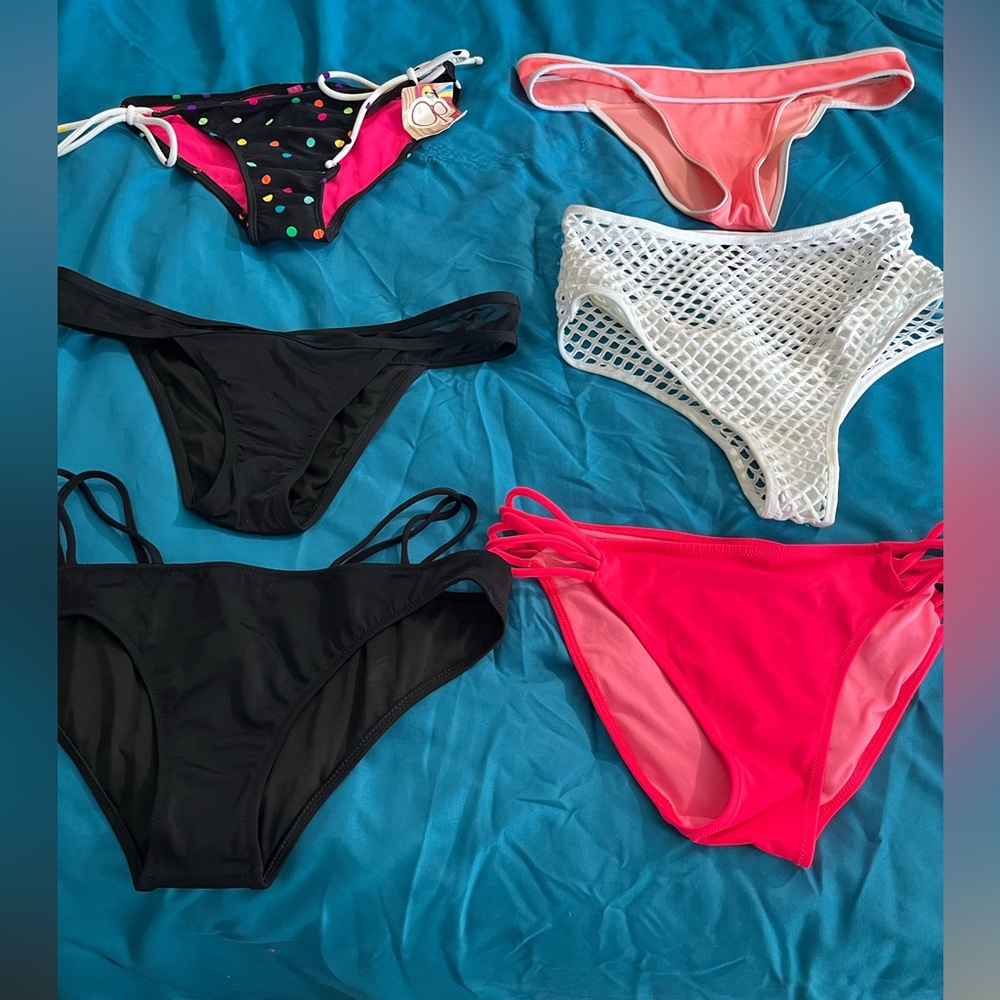 PINK Victoria's Secret Black and Pink Bikini